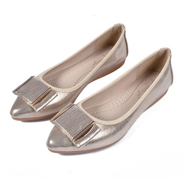 

dress shoes spring and autumn single shoes flat scoop round head soft bottom shallow mouth mother large size wsh2476 230106, Black