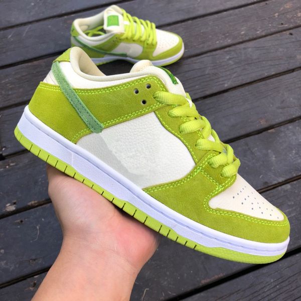

new duks low green apple skate shoes men women designer shoes fruity pack green apple running sports sneakers original quality come whit box