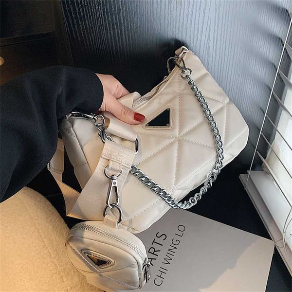 

special chain this year's popular women's 2023 new high class wide shoulder strap crossbody bag fashion 100 75% off outlet store s, Black;red