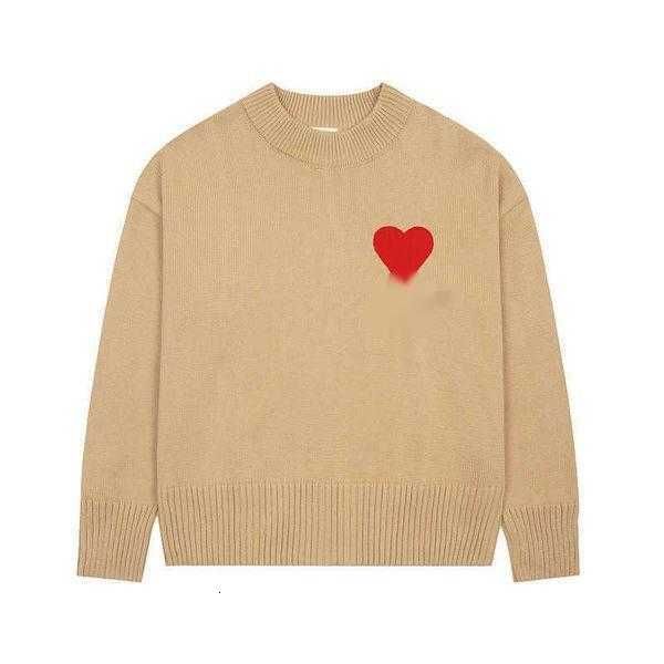 

men's sweaters designer chaopai amis embroidery patch love crew neck sweater letter high street couple hoodie 8roe, White;black