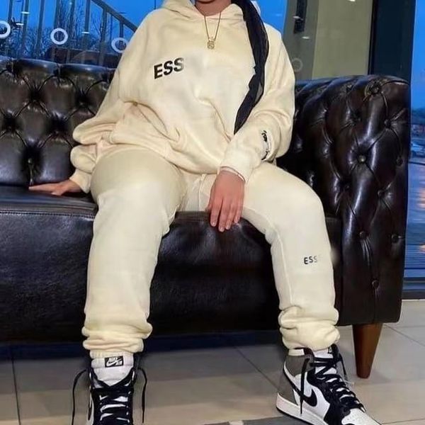 

designer ess tracksuit hoodies sweatshirts pants fashion brand classic couple hooded sweater, Gray