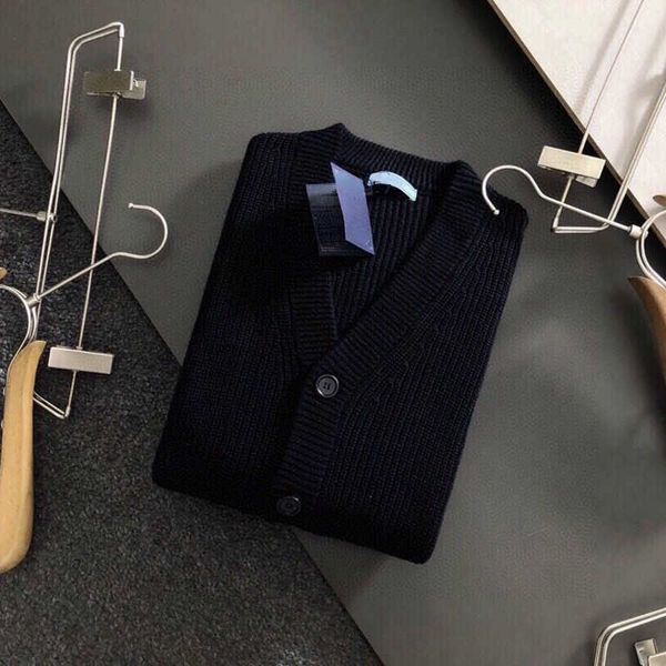 

men's sweaters designer cashmere sweater autumn winter v-neck cardigan coat business casual knitted fashion warm long-sleeved knittedsh, White;black
