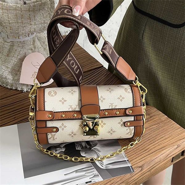 

small female 2023 new korean fashion printing small round chain portable single shoulder diagonal bags 50% off clearance sale