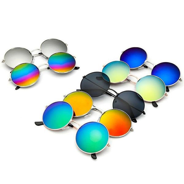 

Children's Sunglasses Retro Round Frame Aviator Sun Glasses Kids Protective Eyewear UV400 Summer Outdoor Travel Anti Radiation Glasses