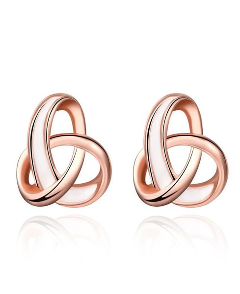 

fishionable stud earrings cross knot pattern imitation rose gold plated earring novel designed jewelry for female anniversary gift8815890, Golden;silver