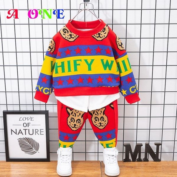 

clothing sets boys sweat shirt set kids suit clothes spring autumn hoodies pants 2 pcs fashion leopard children clothing 212y 230106, White