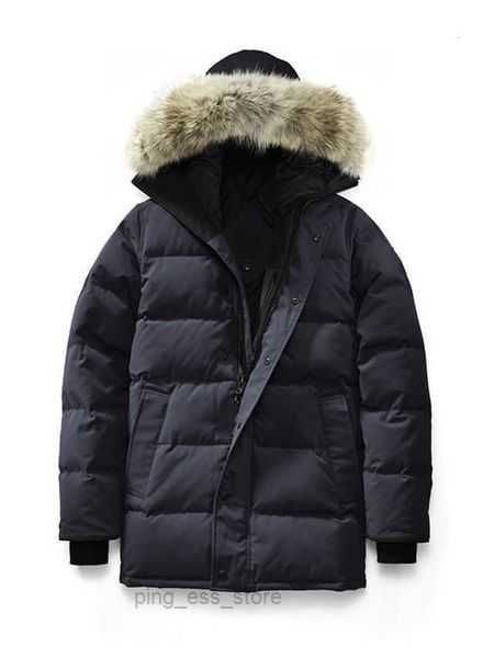 

canada jackets mens down parka winter waterproof cloth men wolf fur jacket hooded fourrure outwear raccoon furs warm coat puffer 12, Black