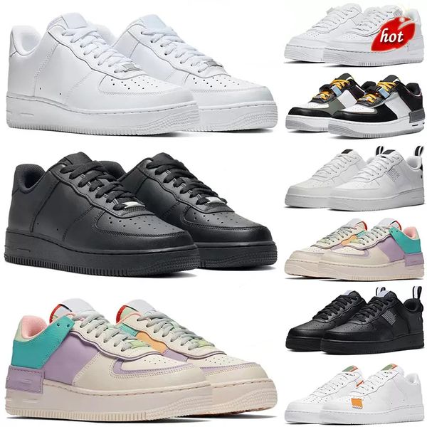 

with box og 1 running shoes platform sneakers men women one triple white black utility red pale ivory coral pink mens trainers outdoor shoe
