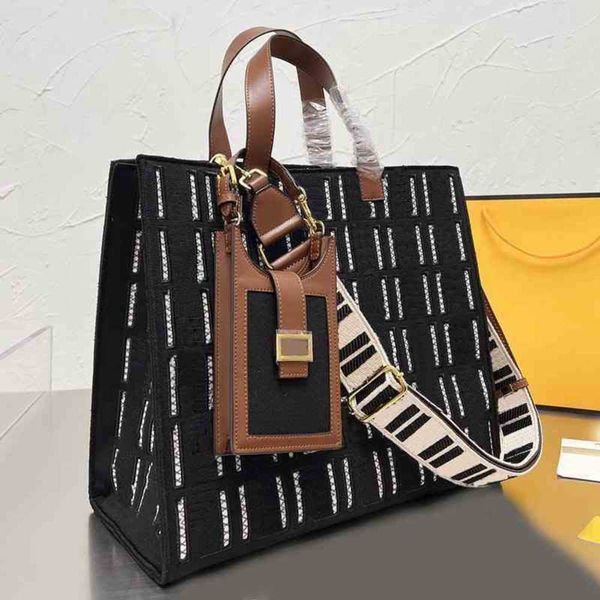 

large totes shoulder bags women designer handbags tote bag embroidery print packs crossbody female shopping bags purse 220407