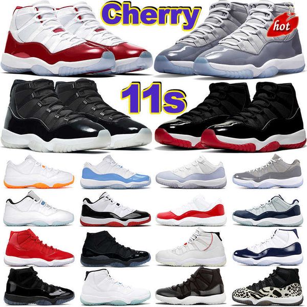 

jumpman og 2022 men 11 basketball shoes 11s cherry cool grey bred concord jubilee 25th anniversary low 72-10 pure violet mens women outdoor, Black