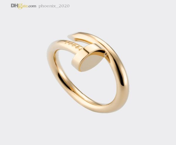 

nail ring designer ring for womenmen gold rings carti wedding band luxury jewelry accessories titanium steel goldplated never fa5401261, Silver