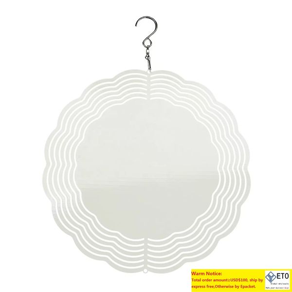 

sublimation blank wind spinner 10 inch aluminum spinners outdoor hanging garden decoration metal blanks both sides printable file folding cl