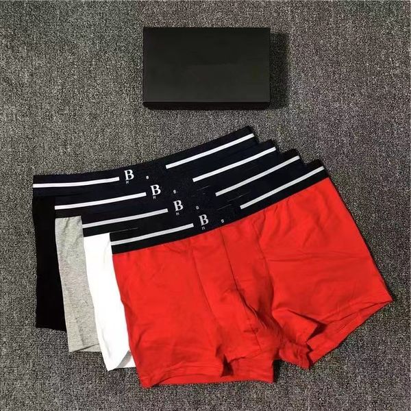 

mens designer bo branded boxers underpants shorts men's breathable vintage active casual underwearl, Black;white