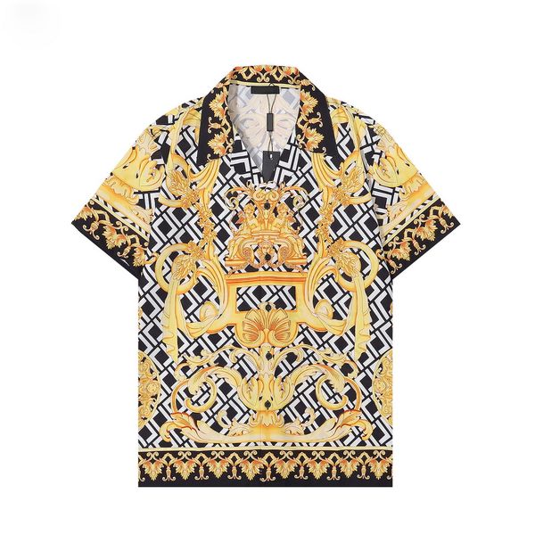 

hawaii floral letter print beach shirts men's designer silk bowling shirt casual men summer short sleeve loose dress shirt -3xl, White;black