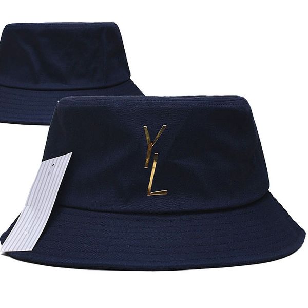 

designers 23ss mens womens bucket hats prevent bonnet metal letter fashion brand sunshade versatile couple travel womens mens hats, Blue;gray