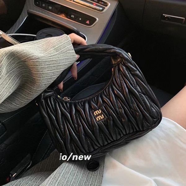 

fashion woman handbag bags portable pleated bag hobos underarm bag luxury designer bags lady crossbody tote hobo shoulder purses wallet