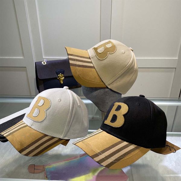 

Designer Ball Caps Fashion Sports Patchwork Striped Spring Cap Big Letter for Woman 3 Color Adjustable Hats, C3