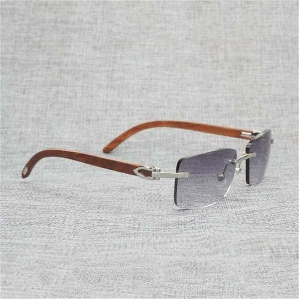 

2023 20% off 2023 natural black white buffalo horn men rimless square wooden clear frame vintage for club outdoor shades, White;black