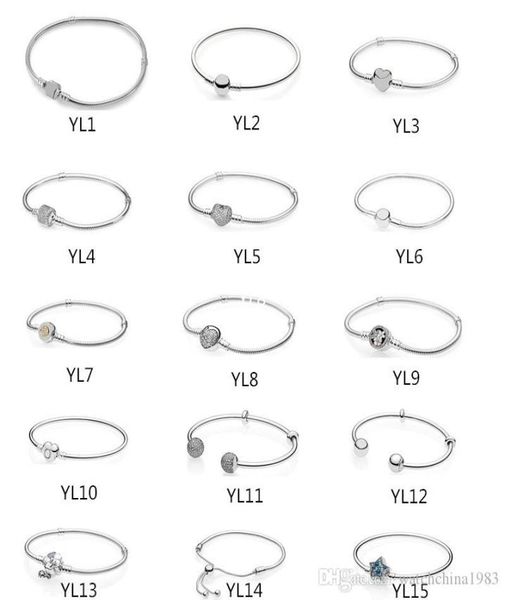 

authentic s925 sterling silver heart charms bracelet 63 inch 16cm fit pandora european beads jewelry bangle real silver bracelet 3504118, Black