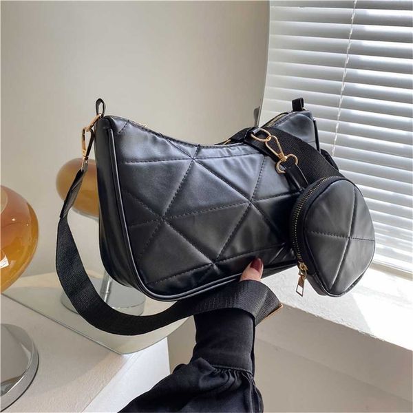 

trendy solid color simple embroidered for women 2023 new fashion lingge single shoulder messenger bag texture bag 55% off clearance sale