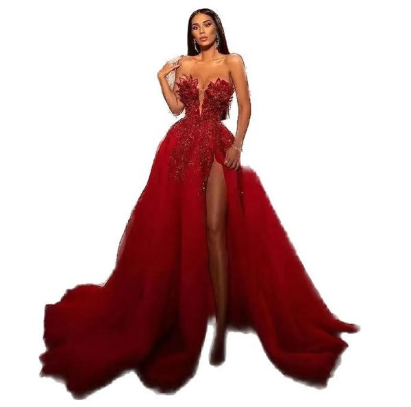 

2023 red arabic aso ebi prom dresses lace stylish luxurious beaded crystals evening formal party second reception gowns dress, Black