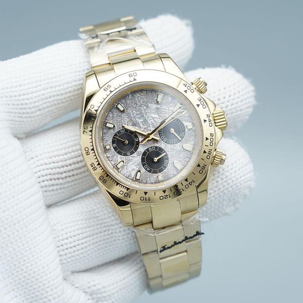 

2023 u1 grade aaa st9 steel quality watch all subdials working 40mm automatic mechanical movement sapphire glass mens ceramic bezel watches, Slivery;brown