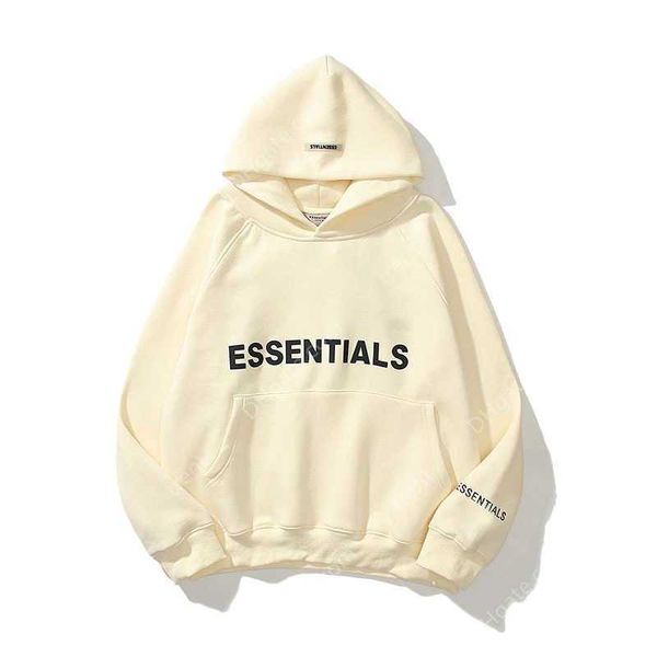 

2023 men's and women's hip hop street sweat sweatshirt reflective letter printed fleece super dalian hoodie fashio, Black