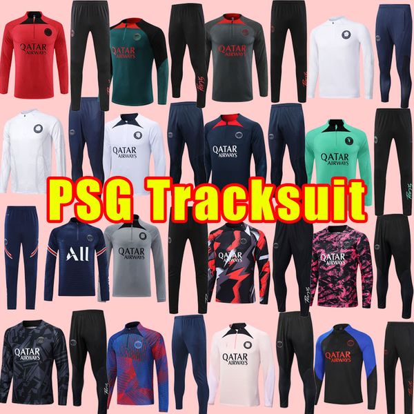 

adults 22 23 psgs mbappe soccer tracksuits 2022 2023 di maria wijnaldum sergio ramos hakimi fourth maillots football kit icardi verratti lon, Black;yellow