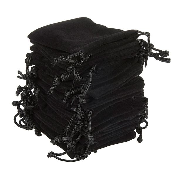 

jewelry stand soft velvet pouches drawstrings for gift packaging pack of 100 pouch bags party wedding supplies black 230106