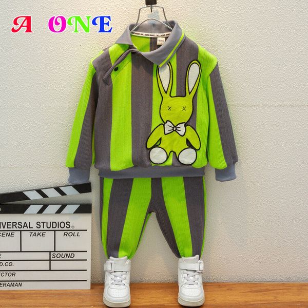

clothing sets boys set clothes kids suit baby clothing spring autumn kid fashion cartoon stripe sweat shirt pants 2 pcs 230106, White