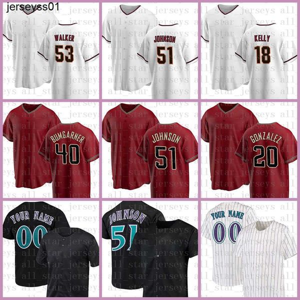 

arizona baseball jersey randy johnson madison bumgarner luis gonzalez christian walker carson kelly nick ahmed stuart fairchild seth beer, Blue;black