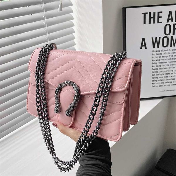 

small women's 2023 new fashion chain messenger versatile embroidery thread small square bags 55% off clearance sale
