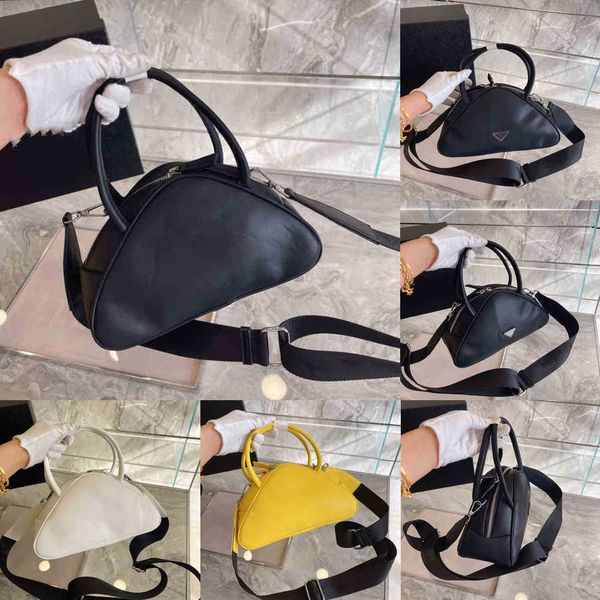 

ins style evening bag pbag triangle women handbag shoulder leather luxury designer brand crossbody female purses 220317