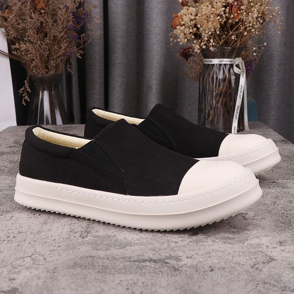 

ricks owen shoes rick casual shoes men's low canvas sneakers black one foot off single shoe women aoan