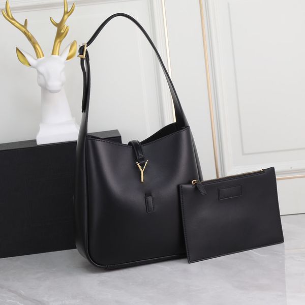 

designer le 5a7 hobo underarm bags calfskin cross gold metal lettering hardware messenger luxury large capacity handbags multi pocket crossb