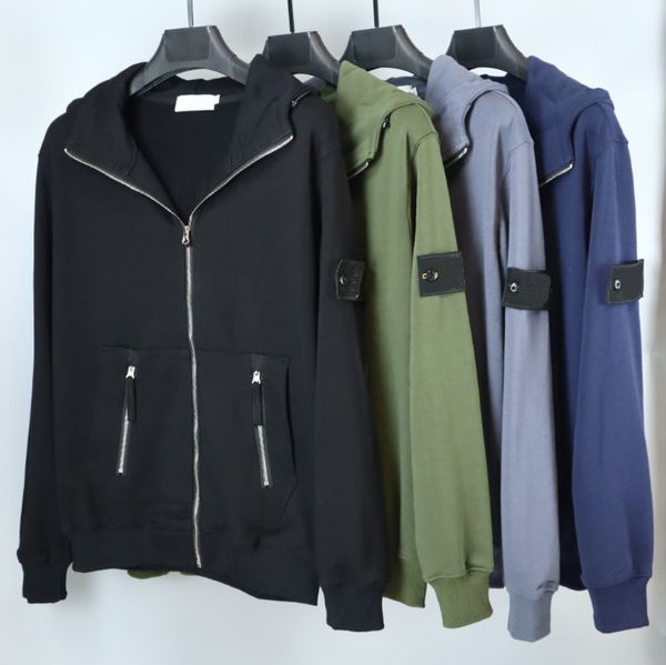 

men's jackets cardigan coat designer spring hooded sweater classic pattern zipper women's sweater top, Black;brown