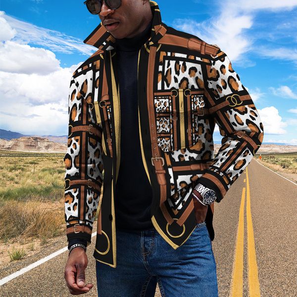 

men s jackets european and american autumn customized vintage pattern casual crew neck m 3xl 230106, Black;brown