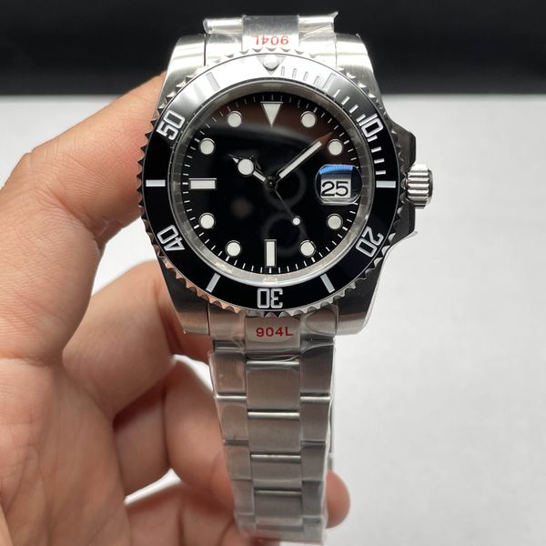 

luxury subdiver watch real 28800 vph 2836a swiz movement original date form ceramic bezel super luminous 904l stainless steel bracelet, Slivery;brown