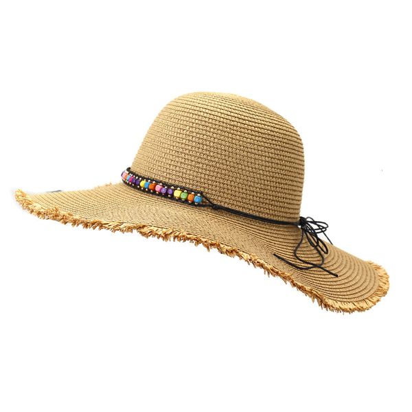 

wide brim hats bucket spring and summer outdoor travel sun protection dome big eaves hat men''s british style burr straw 230106, Blue;gray