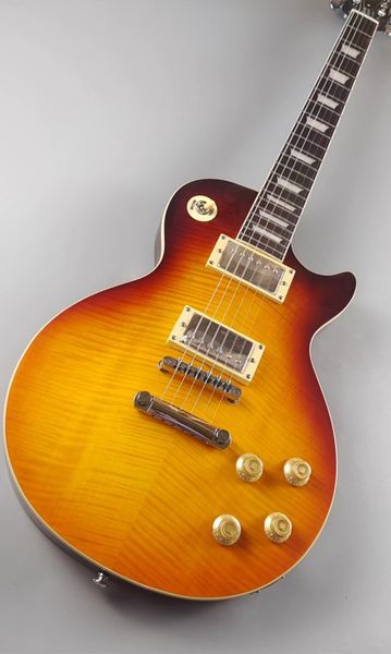 

standard electric guitar day excellent tiger peach core wood rose wood fingerboard spot quick package