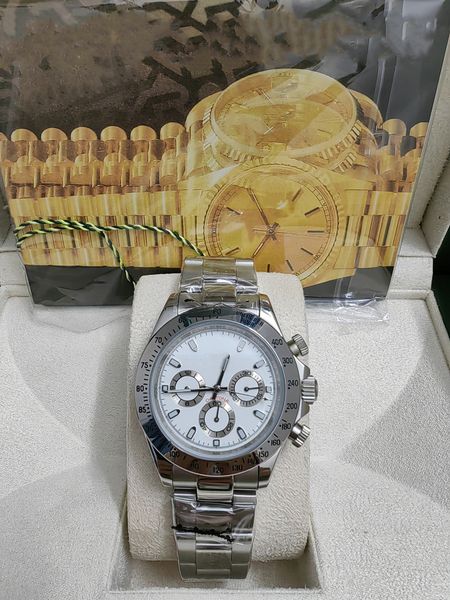 

with box high-quality automatic 2813 mechanical movement watch white dial watches men 116508 116520 116528 sapphire mens wristwatches 2023, Slivery;brown