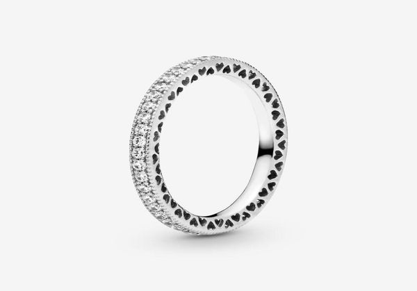 

100 925 sterling silver sparkle hearts wedding rings fashion women engagement jewelry accessories6907977, Slivery;golden