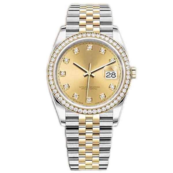 

watchbr-41mm 36mm automatic mechanical 31mm 28mm quartz customizable mens watches bezel stainless steel women diamond lady watch242d, Slivery;golden