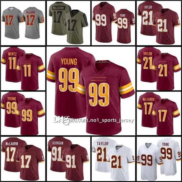 

jersey 21 carson wentz 17 terry mclaurin football 99 chase commander 91 sean taylor heinicke allen jerseys anton, Black;red