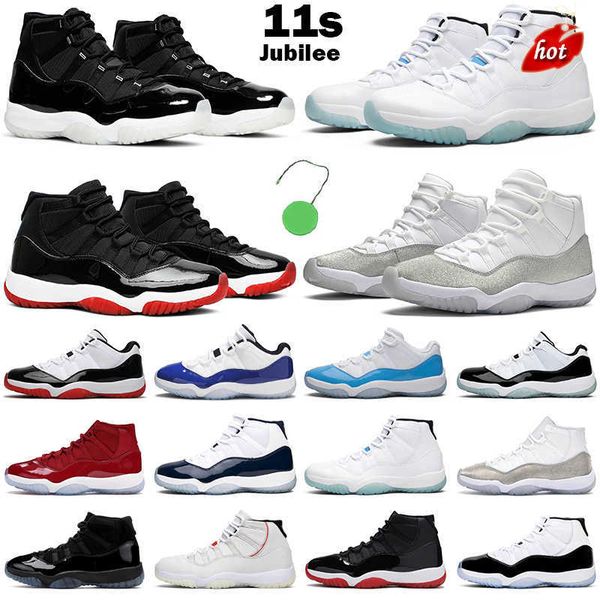 

jumpman og 11s basketball shoes men women 11 jubilee 25th anniversary bred concord win like 96 82 navy gum mens trainers athletic sneakers, Black
