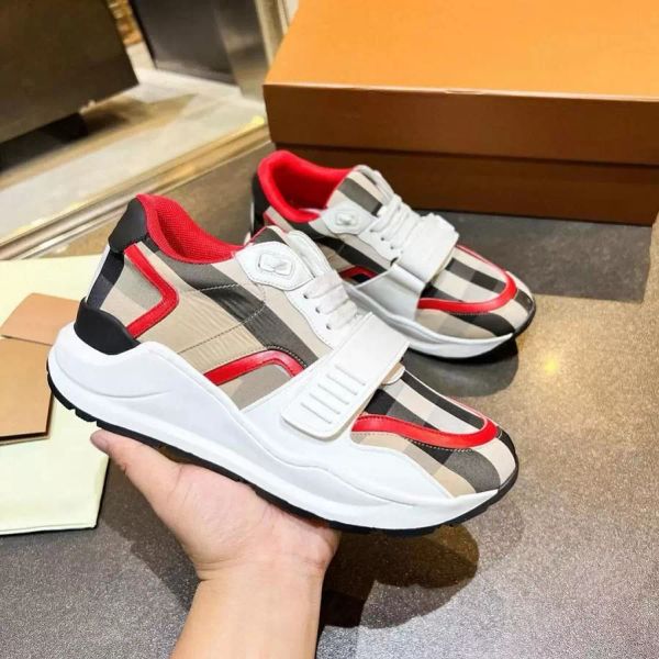

2023 new fashion casual shoes england luxury sneakers designer brand sneaker man woman trainer real leather running ace boots by shoebrand, Black