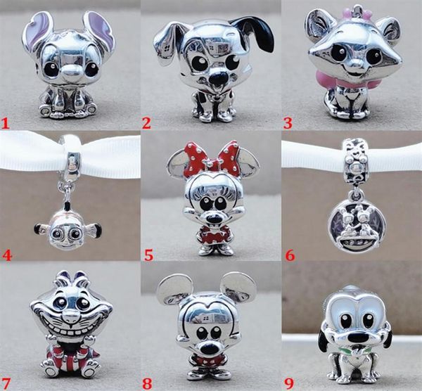 

925 sterling silver charm beads fit pandora charms bracelet animal style cute string pendant diy beads women jewelry gift300q7677128, Black