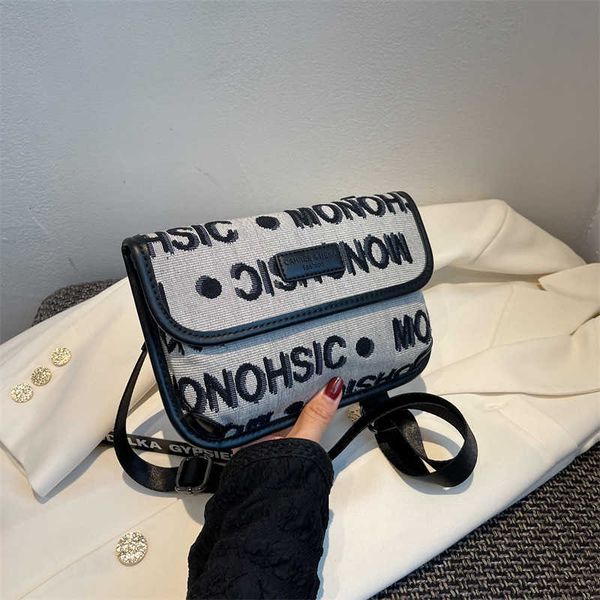 

handbag clearance retail wholesale casual versatile women's 2023 new fashion popular dign cht autumn and winter letter crossbody canvas