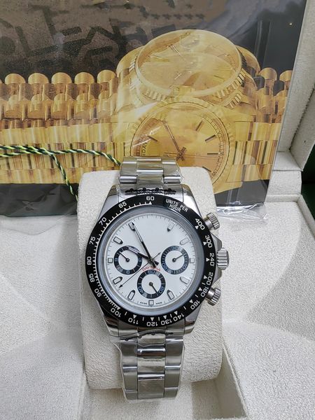 

with original box luxury mens watches 116500ln watch montre de luxe automatic wristwatches steel ring bezel 316l adustable folding buckle pa, Slivery;brown