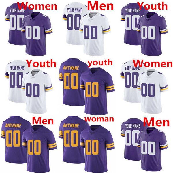 

football jersey minnesota''vikings''19 adam thielen 18 justin jefferson 4 dalvin cook 22 harrison smith 99 danielle hunt, Black;red